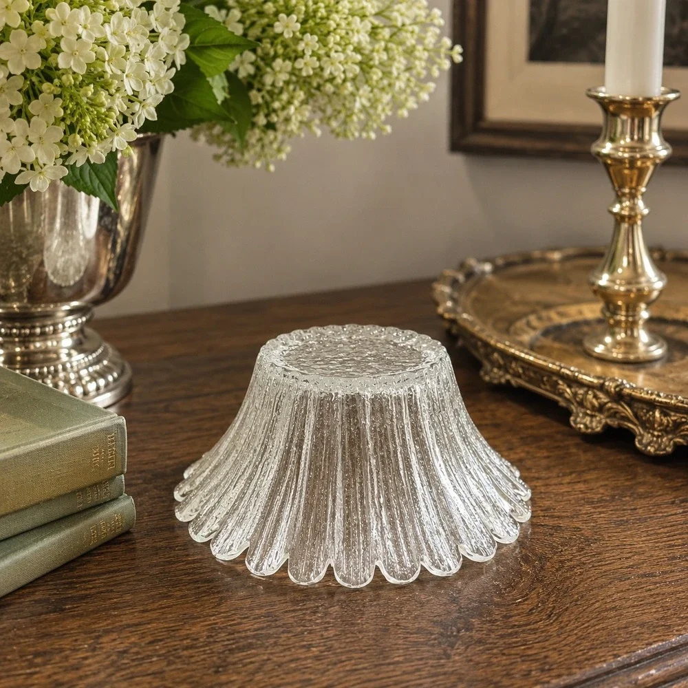Blenko 847S Clear Daisy Bowl 26 Petal 7